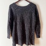 Free People  Charcoal Gray Cotton/Wool Blend Pullover Sweater Size Medium Photo 6