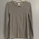 J.Crew NWT Striped Comfy Black & White Long Sleeve Top Photo 1