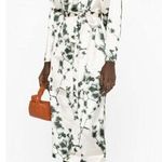 Rotate Birger Christensen Samantha Satin Wrap Dress Sycamore Comb Womens Size 6 Green Photo 0