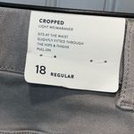 J. Jill Denim High Rise Crop Pull On Pants Jeans Stretch Size 18R Light Gray NWT Photo 3