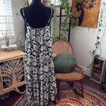 Sinsay Black & Cream Floral Adjustable Spaghetti Strap Midi Maxi Dress Photo 1