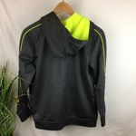 Puma Gray & Neon Green Zip Up Hoodie Athletic Sport Jacket L Photo 2