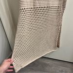 LaLavon Rosette Crochet Midi Dress Large Tan Photo 5