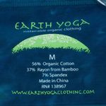 Earth Yoga Teal Blue Tie Dye Lace Long Sleeve Top Womens Size M Sustainable Size M Photo 3