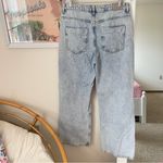 ZARA  Acid Light Wash Ripped Knee Wide Leg Baggy Jeans in US 10 Photo 6