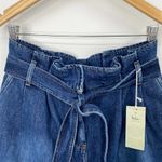 Boden High Rise Paper Bag Waist Jean Shorts Mid Vintage Pleated NEW Womens 4 Photo 2