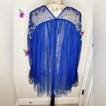 Free People  Joyride Sheer Embroidered Ruffle Top Photo 11