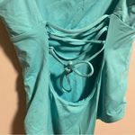 Becca Olivia One Piece Corset Square Neck Swimsuit in Sea Blue- Size Small Photo 10