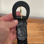 Talbots Vintage  Black Braided Leather Belt Size XXL Photo 2