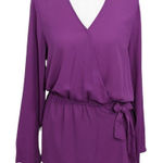The Limited  Purple Blouse NWOT Size XS Tall Purple Faux Wrap Blouse Photo 0