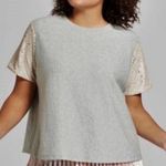 A New Day gray & sequins sleeves sweatshirt XXL Photo 0