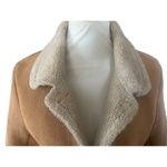 Daniel Benjamin Faux Leather Sherpa Lined Embroidered Boho Style Jacket Size Sma Tan Photo 6