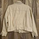 Free People Ivory Ecru Eisenhower Button Up Jean Jacket Small Photo 1