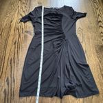 Ryan‎ Michelle Womens Size L Black Draped Fitted Classic Elegant Dinner Dress Size L Photo 8