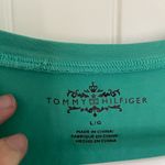 Tommy Hilfiger  women’s logo jewel v-neck teal shirt large‎ Photo 2