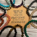 6 mm Colorful Natural Stone Beaded Bracelets Set Blue Photo 1