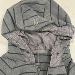 Lululemon Movement Jacket sz 6 Gray Stripe Hoodie Thumb Hole Hoodie Photo 6