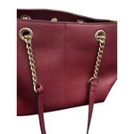 wilson's leather ‎ Burgandy Purse Genuine Leather Roomy Sturdy Fall Elegant Luxe Photo 11