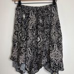 Abercrombie & Fitch  Paisley‎ Skirt Elastic Waist Flowy Boho Black White L Photo 0