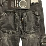 XOA Xtra Ordinaire Apparel Women's Cargo Denim Jeans Smokewash Size XXS NWT Black Photo 5