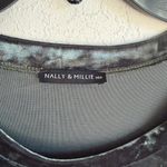 Nally & Millie Forest Green Velour Shift Dress Women L Luxe Poetic Moody Holiday Size L Photo 2