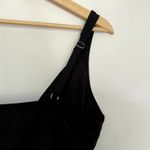 Lands' End black swimsuit top built in bra twist front adjustable women's 16 Photo 2