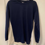 Navy And Cream‎ Split Layer Sweater Size S Oversized Cream Is Sheer Flowing Photo 0