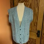 Vintage Gray Grandpa Sweater Vest Cardigan Size L Photo 5