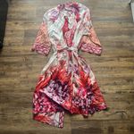 Soft Surroundings  Womens Faye Silk Blend Peacock Kimono Robe Size 1X Photo 6