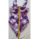 Mynah Swimsuit, Abstract Floral, Purple and Lavender Size L Size L Photo 9