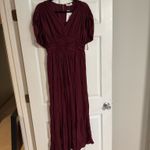 Entro Sleeveless Satin Maxi Dress Wine Red Garnet Photo 4
