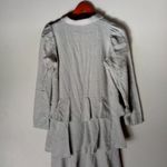 ZARA  XS Long Sleeved Layered Mini Dress in Concrete Gray Photo 3