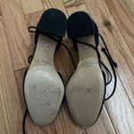 LK Bennett  Lali Block Heel Navy Blue Suede Round Toe Pump Lace Up Size 35 Photo 5