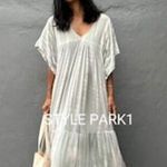 Light Green and White Flowy Maxi Dress by stylepark1 Size undefined Photo 1