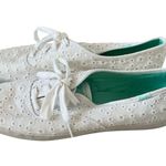 Keds  women’s champion eyelet daisy white canvas lace up sneakers shoes white 10 Photo 1