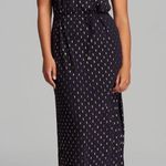 MICHAEL KORS | Black Gold Stud Maxi Dress Short Cap Sleeve Tie Belt | Size XL Photo 0