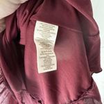 Free People  Dress Womens Medium Red Boho Strapless Embroidered Aztec Beaded Trim Photo 8