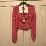 Free People NWT  Chloe Top in Aurora Pink Size Small Photo 1