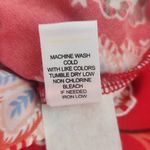 Cato  Red Floral Shift Dress with Bell Sleeves Size Large Wedding Guest Dress Photo 9