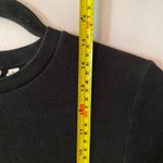 Tna Aritzia Women's size Small Black Cropped Long Sleeve Ribbed Shirt Minimalist Photo 6