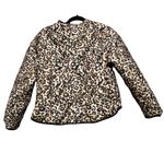 RNWY Leopard Quilted Jacket Coat Womens Zara Medium Leopard Cheetah Animal Print Black Photo 1