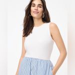 NWT J.Crew Striped Ribbed Knit Mixy Dress White Blue Size Small preppy cruise Photo 10