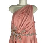 Mac Duggal  Embellished One Shoulder Asymmetrical Gown Rose Size 10 Photo 4