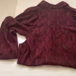 ALC Frank A.L.C. ‘Lori’ red black snake print button down silk blouse, size 6 medium Photo 7