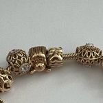 Pandora New (2) 14k Yellow Gold Heart Clip Charm - 750243 (set of 2) plus GIFT Photo 2