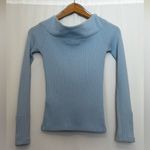 Nation Ltd Nation Val Off the Shoulder Ribbed Top in Bell Blue size Photo 5
