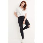 Madewell  9" Mid-Rise Skinny Jeans in Black Sea Size 26 Photo 2