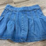 Denim Pleated Skirt 14.5 in length Blue Photo 0