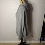 J Jill Knit Sweater Fill Zip Grey Size S Silk Wool Hooded Warm Oversized Casual Gray Photo 7