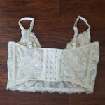 Victoria's Secret  Ivory Floral Lace Dream Angel's Dainty Corset Bra Size 32D NWT Photo 3